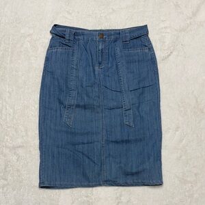 Christopher & Banks Blue Denim Pencil Skirt